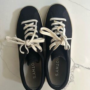 Rothy's Black and Cream Women's Sneakers